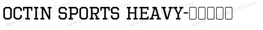 Octin Sports Heavy字体转换